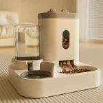 Automatic Feeder Dog Cat Food Bowl With Water Fountain Large Capacity