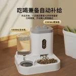 Automatic Feeder Dog Cat Food Bowl With Water Fountain Large Capacity - Image 2