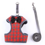 Nylon Cat Harness Adjustable Pet Harnesses Leash Set Mesh