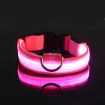 Dog Collar Nylon LED Night Safety Flashing Glow In The Dark - Image 5